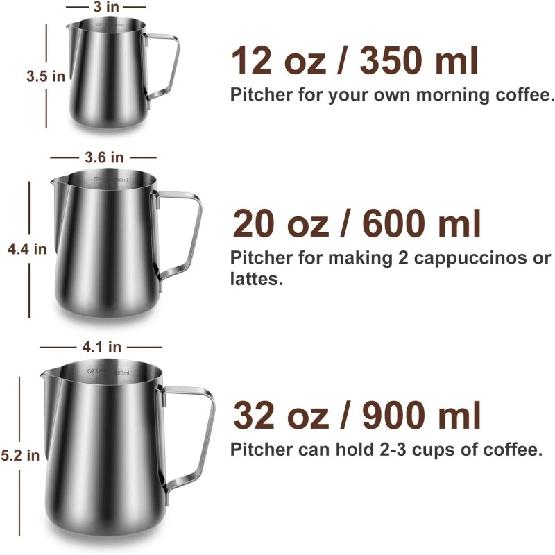 Milk Frothing Pitcher Supplier - 12oz Stainless Steel Steaming Cup