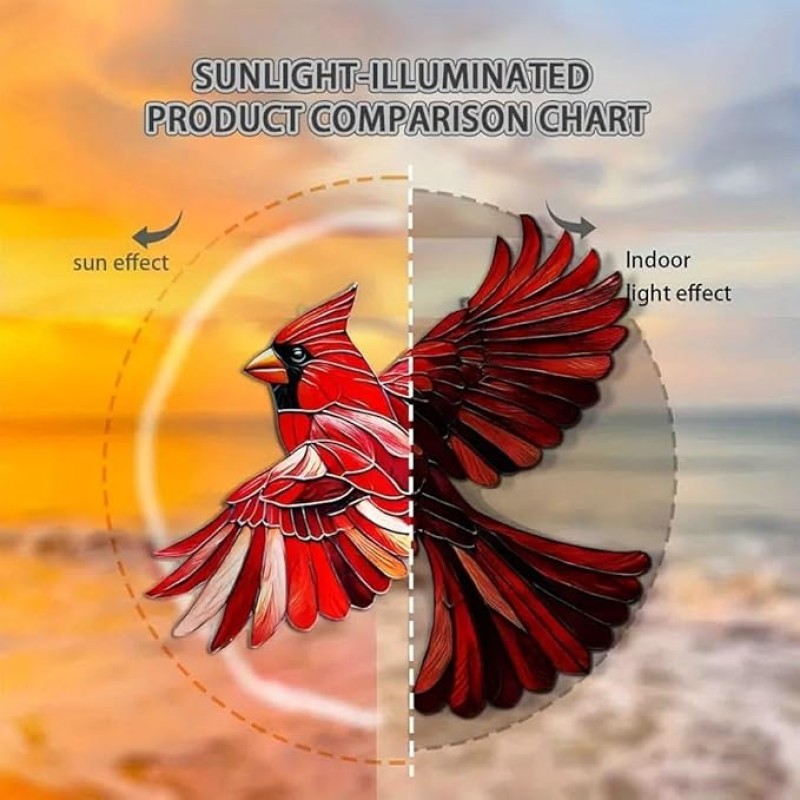 Bird Suncatcher Supplier - Acrylic Hanging Birds Window Decoration