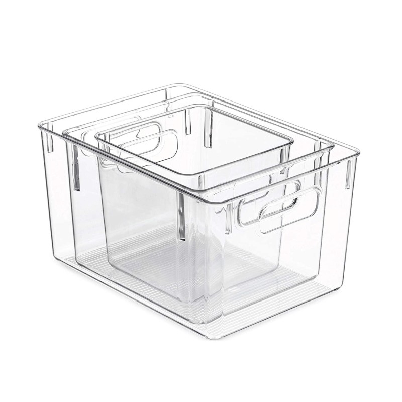 Fridge Container Supplier - Set of 6 Clear Organizer Bins
