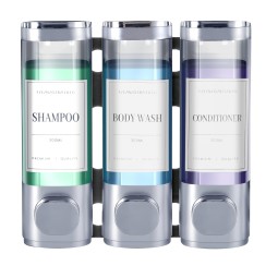 Shampoo Dispenser Supplier - 3-Chamber Wall Mounted Pump