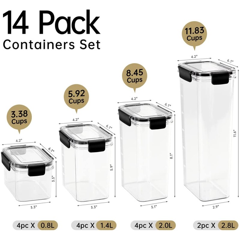 Airtight Containers Manufacturer - 14pack Pasta Storage Set