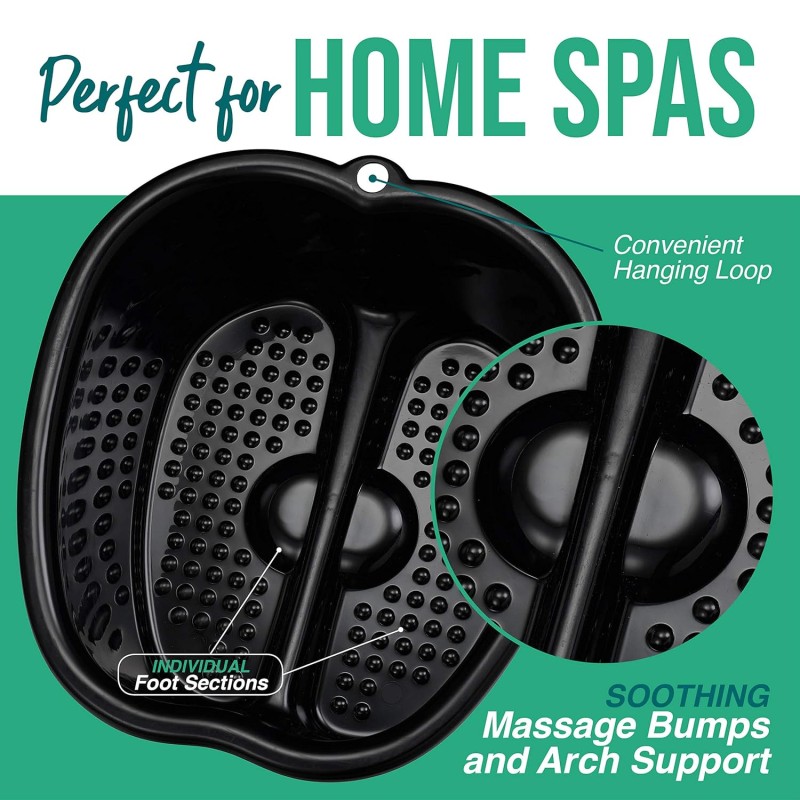 Foot Soaking Tub Manufacturer - Plastic Pedicure Spa Basin with Handle