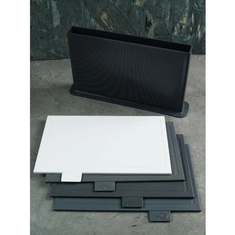 Plastic Cutting Board Factory - 4 Piece Set with Draining Rack