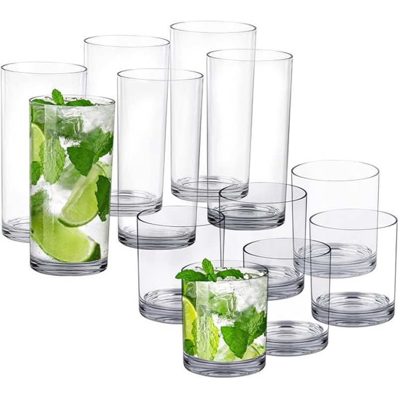 Plastic Cup Factory - 12oz 16oz Stackable Reusable Tumblers