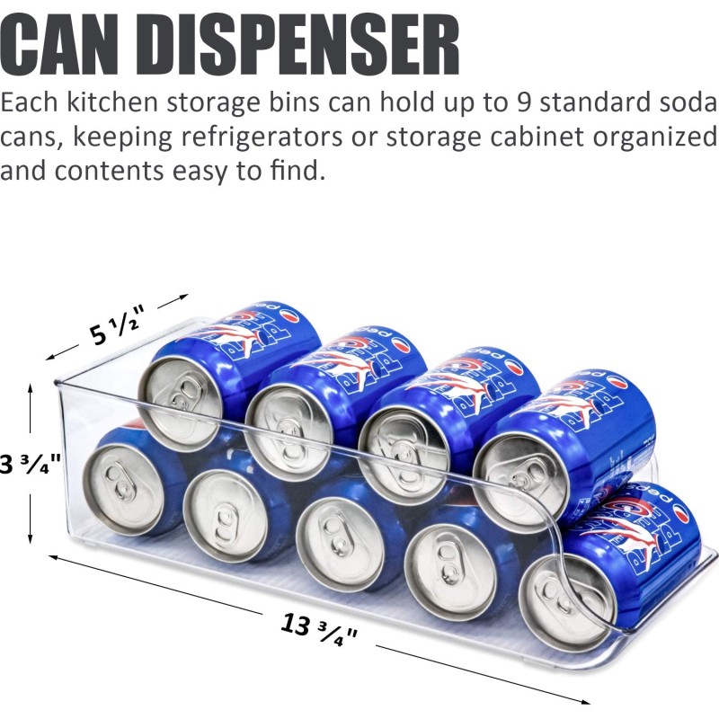 Soda Can Organizer Factory - Clear Beverage Dispenser Bins