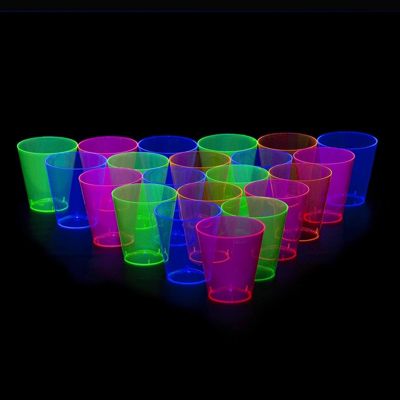 Shot Glass Supplier - Neon Color Disposable Wine Tasting Glasses
