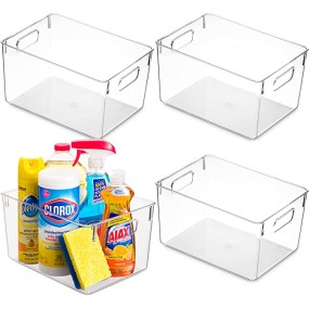 Pantry Organizer Manufacturer - 4 Pack Clear Food Baskets
