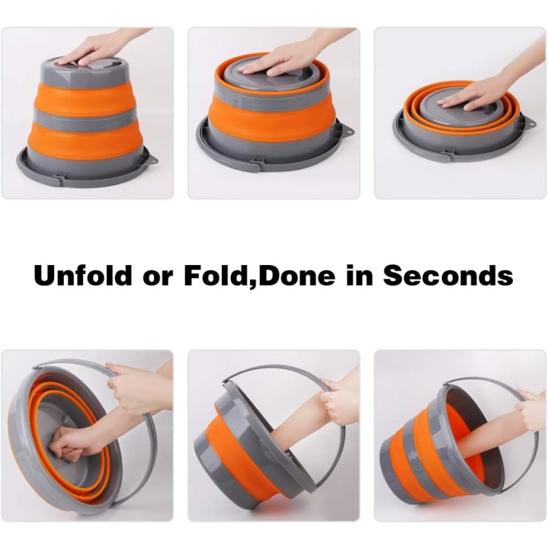 Plastic Bucket Manufacturer - 10L Collapsible Storage Tub for Outdoor Use