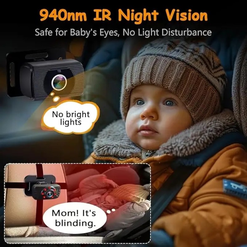Baby Car Camera Manufacturer - 6.9 Inch Rear Facing Camera