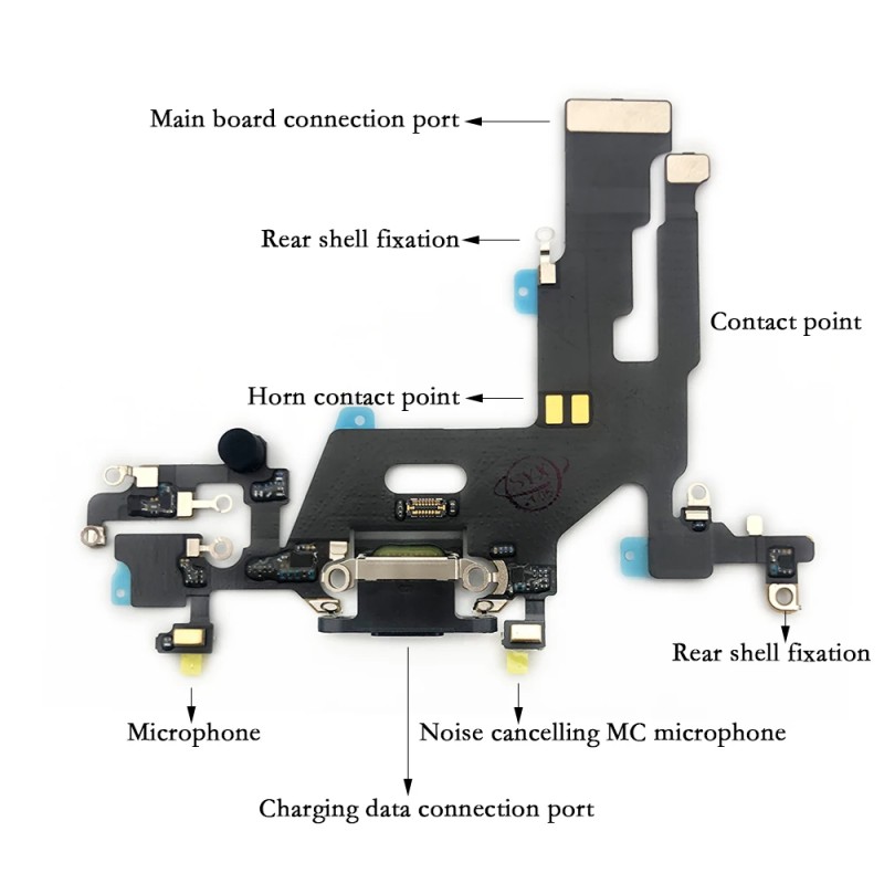 Charger Port Flex Cable Factory - Original iPhone 11 Pro Max Dock