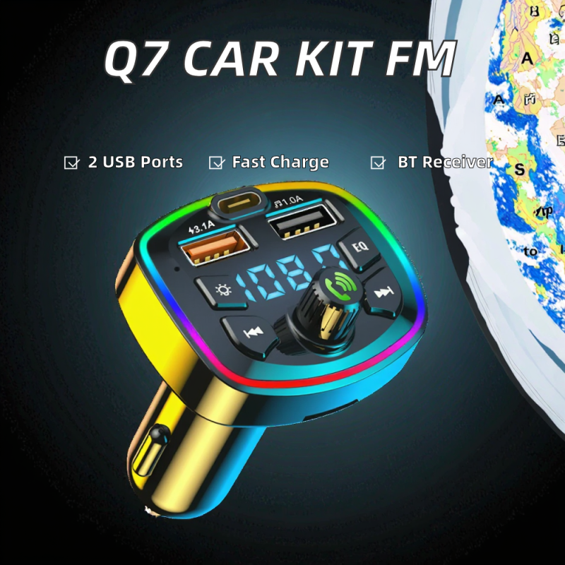 FM Transmitter Manufacturer - Car BT5.0 PD 20W Type-C Charger