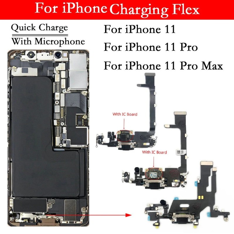 Charger Port Flex Cable Factory - Original iPhone 11 Pro Max Dock