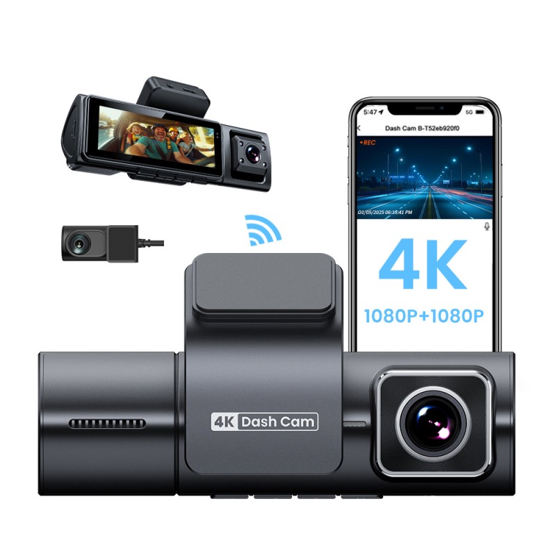 Dash Cam Manufacturer - 4K 3 Channel Built-in GPS WIFI