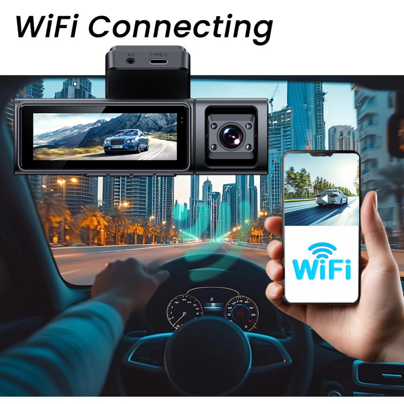 Dash Cam Manufacturer - 4K 3 Channel Built-in GPS WIFI