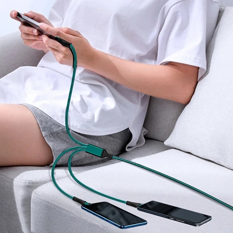 Charging Cable Supplier - 3in1 Nylon Braided 6A Fast Charge