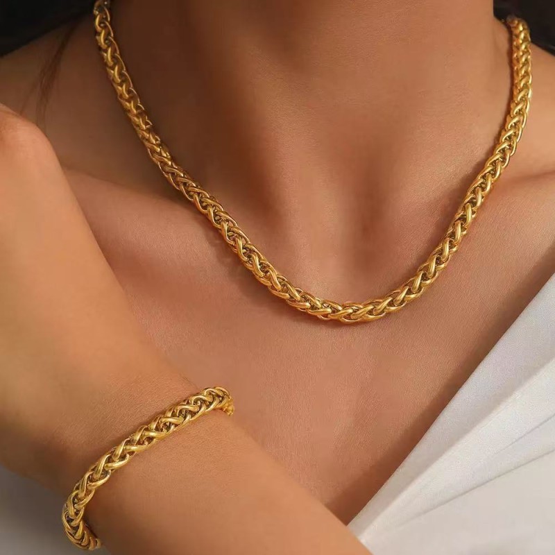 Razor Chain Factory - Braided Rope Necklace Tarnish-Proof
