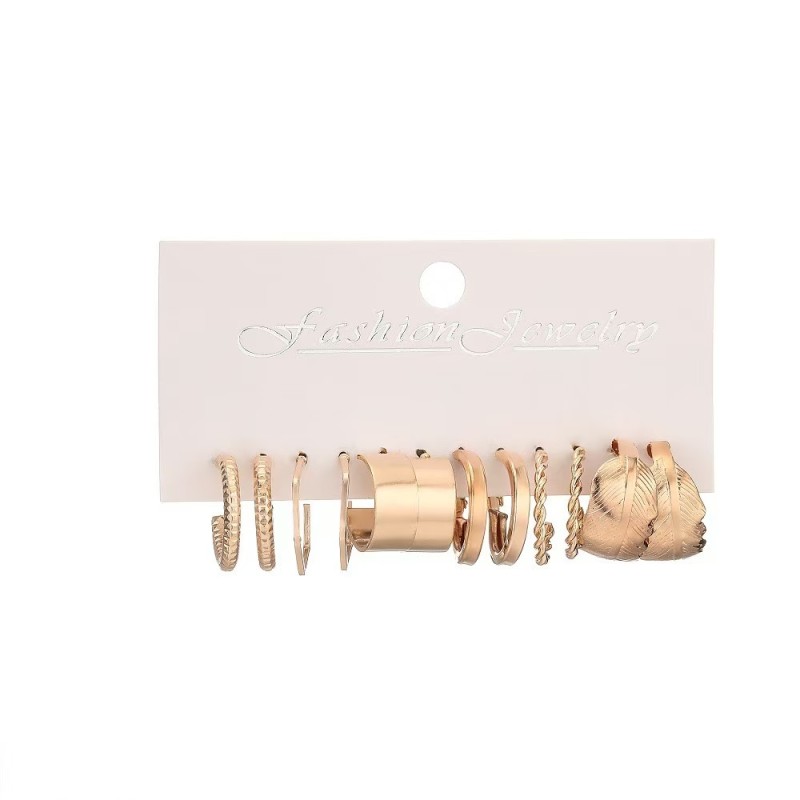 Stud Earrings Factory - Geometric Circle Embedded Diamonds