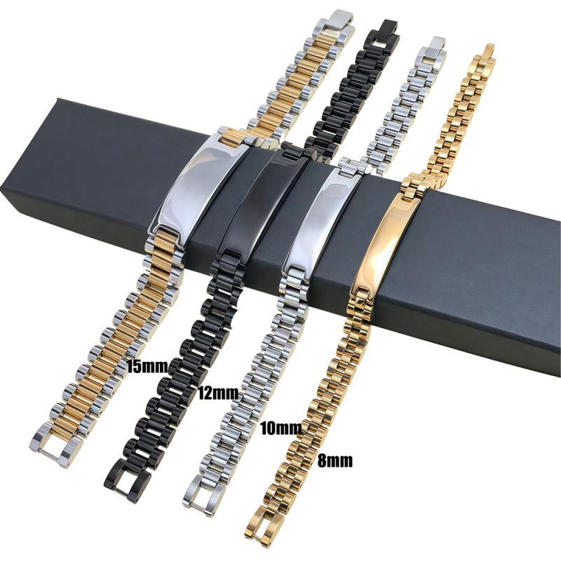 Custom Bracelet Factory - Logo Personalized Stainless Steel Men's