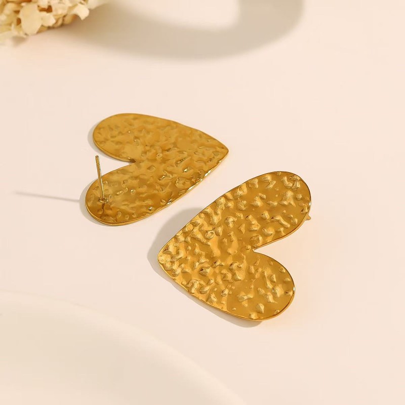 INS Earrings Factory - Dripping Process Gold Plated Niche