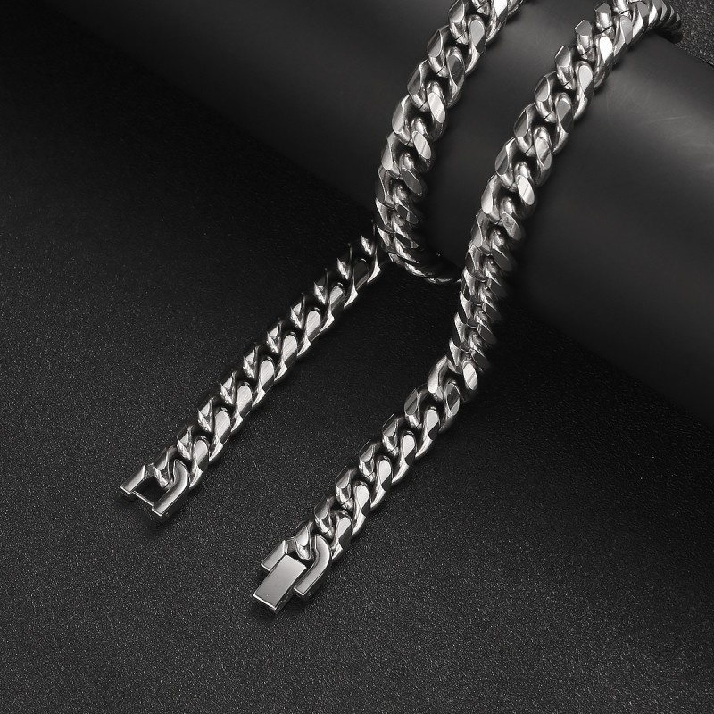 Cuban Link Chain Manufacturer - Unisex Titanium Steel Hip-Hop