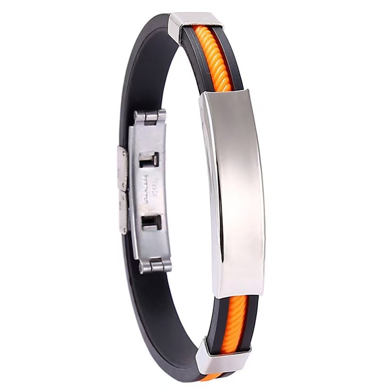 Sports Wristband Manufacturer - DIY Silicone Stainless Steel Band