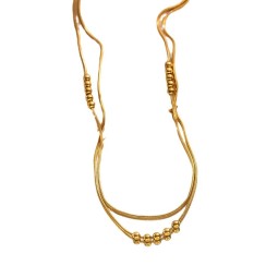 Good Luck Necklace Manufacturer - Double Layer Beads Clavicle Chain