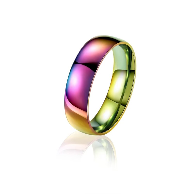 Titanium Steel Ring Supplier - 18K Gold Plated Plain Band for Couples