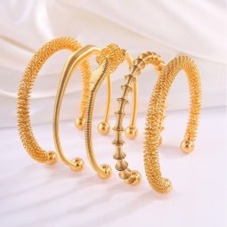 Twist Bracelet Factory - 18K Gold Plated Spiral Cuff Bangle