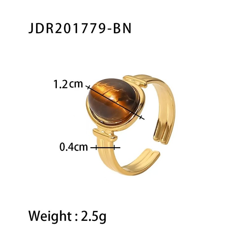 Geometric Ring Supplier - Gold Plated Adjustable Stainless Steel