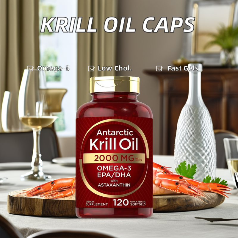 Wholesale OEM Antarctic Krill Oil Softgel Manufacturer - Omega 3 Fatty Acids Astaxanthin Supplements Fish Source