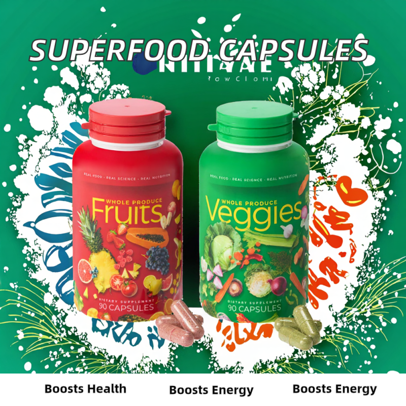 Source Factory Whole Food Supplement Capsules Manufacturer - Superfood Adults Kids Fruits Vegetables Dietary Fiber