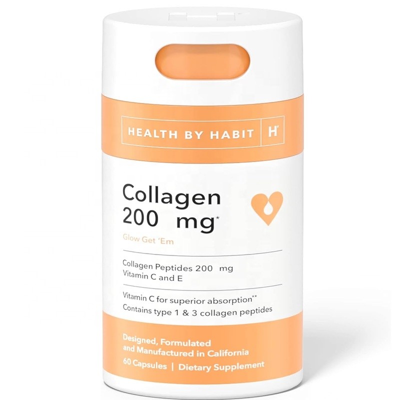 Wholesale OEM Hydrolyzed Collagen Supplement Factory - 60 Capsules Vitamin C Vitamin E Skin Elasticity Support