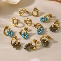 Turquoise Hoop Supplier - Blue Pendant Hypoallergenic