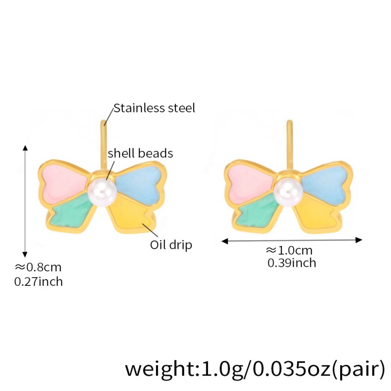 Weighted Jewelry Manufacturer - Glazed Shell Bead Bow Set
