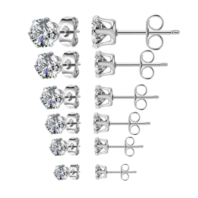 Stud Earrings Factory - 316L Stainless Steel Cubic Zirconia