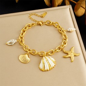 Charm Bracelet Factory - Mermaid Ship's Wheel Oval Design