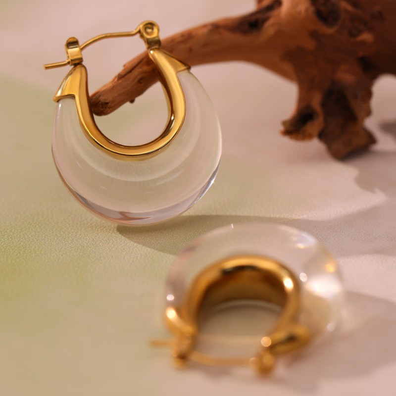 Hoop Earrings Supplier - Acetic Acid Arylic Summer Jewelry