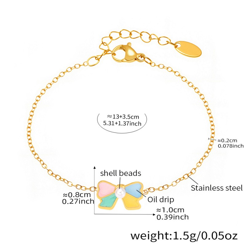 Weighted Jewelry Manufacturer - Glazed Shell Bead Bow Set