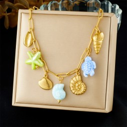 Shell Necklace Manufacturer - Sea Style Conch Starfish Charm