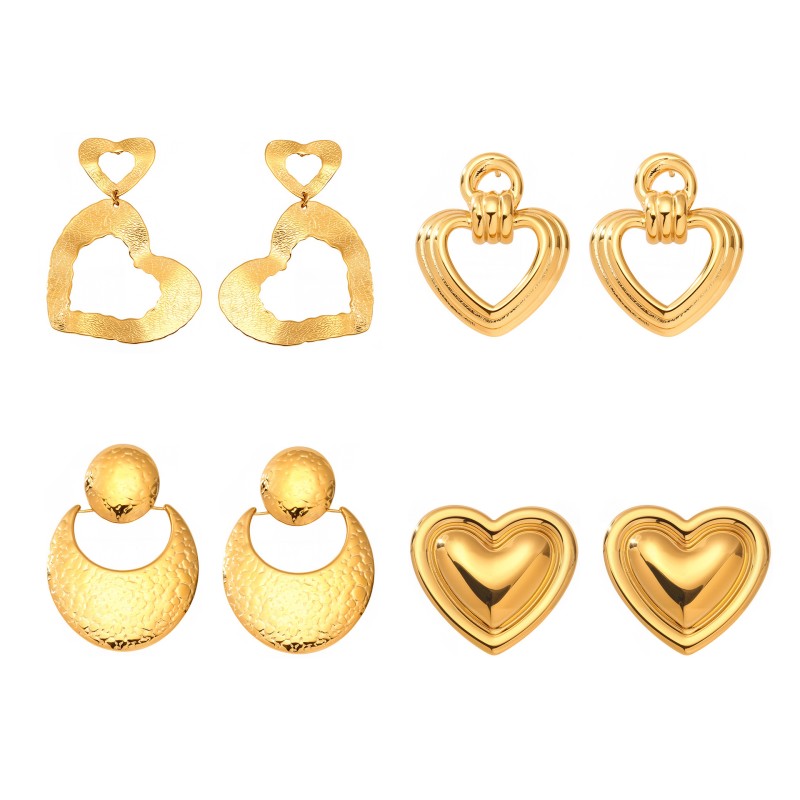 Heart Earrings Supplier - Tarnish Free Waterproof Jewelry