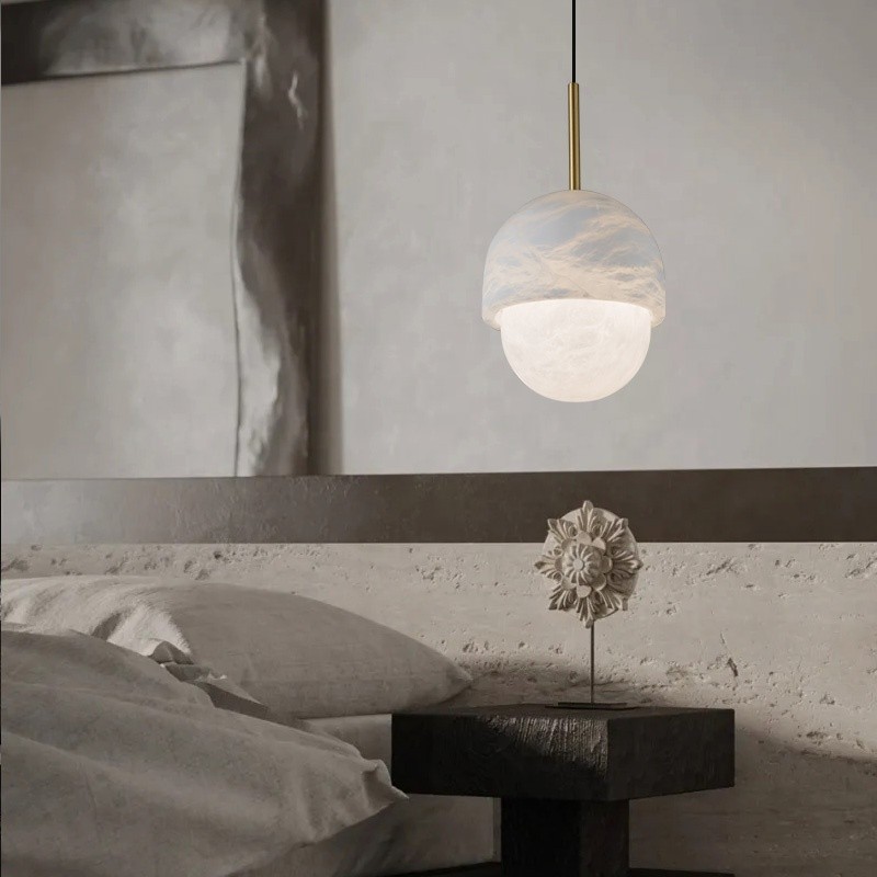 Alabaster Supplier - Symmetry Oval Marble Island Lamp