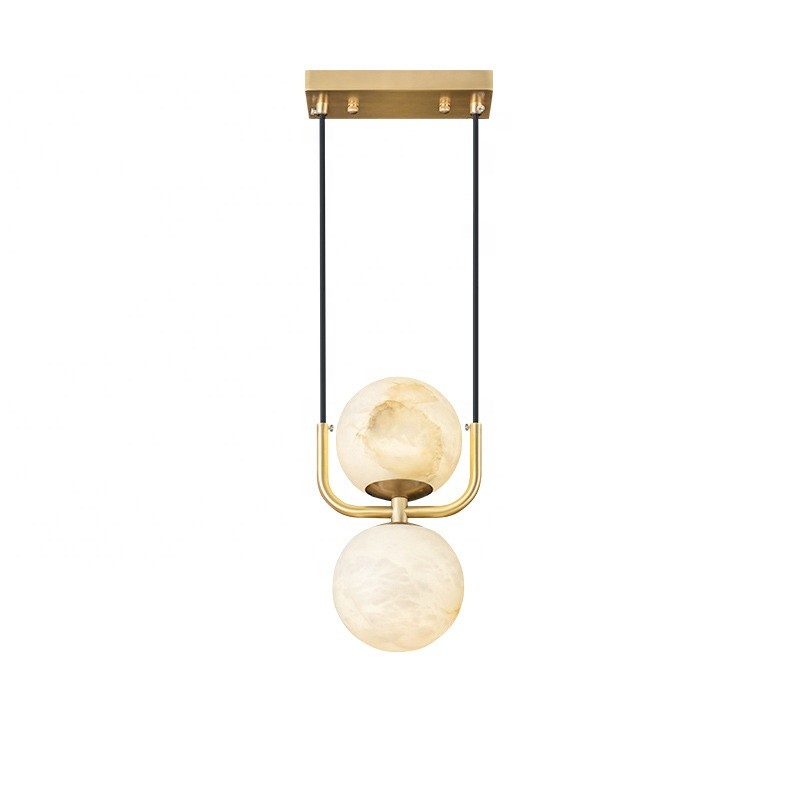 Single Head Manufacturer - Long Marble Designer Chandelier