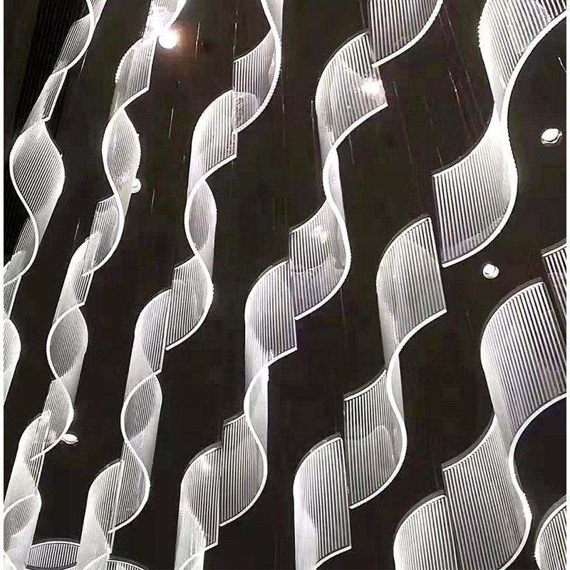 Acrylic Chandelier Supplier - Wave Design Non-standard Lighting