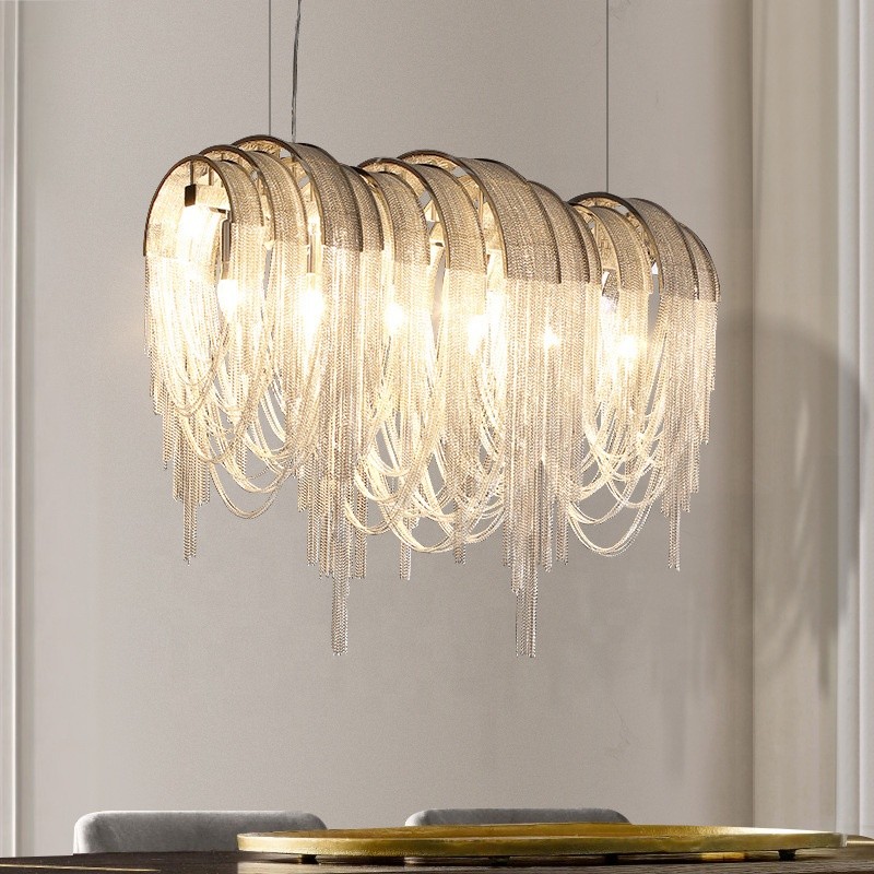 Chain Factory - Aluminum Tassel Project Chandelier