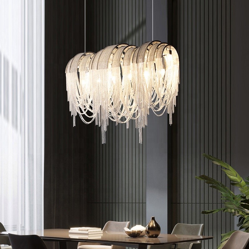 Chain Factory - Aluminum Tassel Project Chandelier