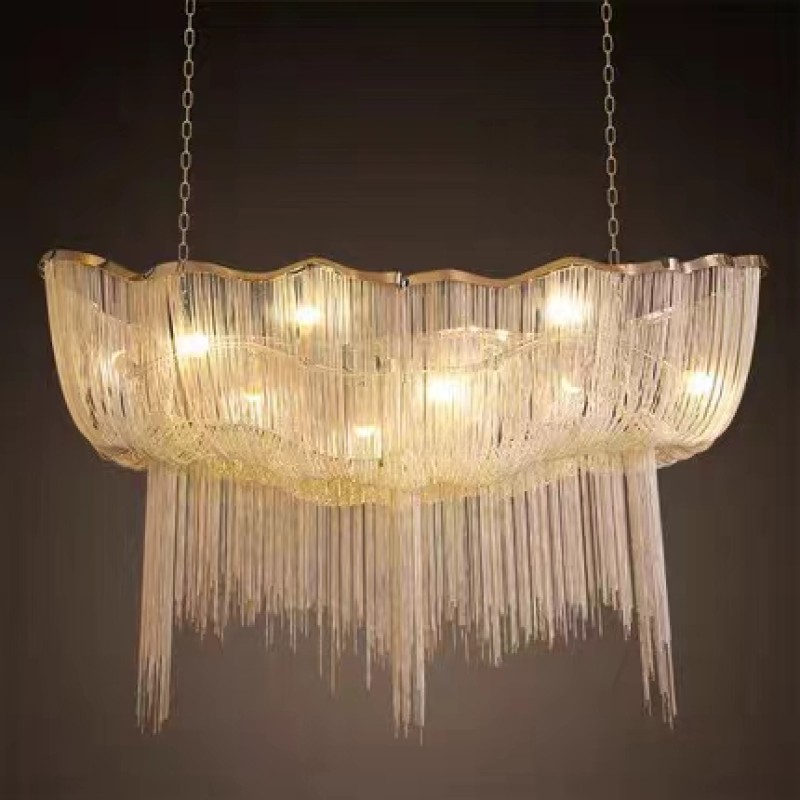 Silver Factory - Aluminum Chain Modern Chandelier