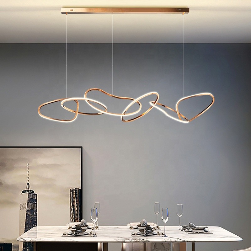 Ring Pendant Supplier - Gold Stainless Steel Ceiling Light