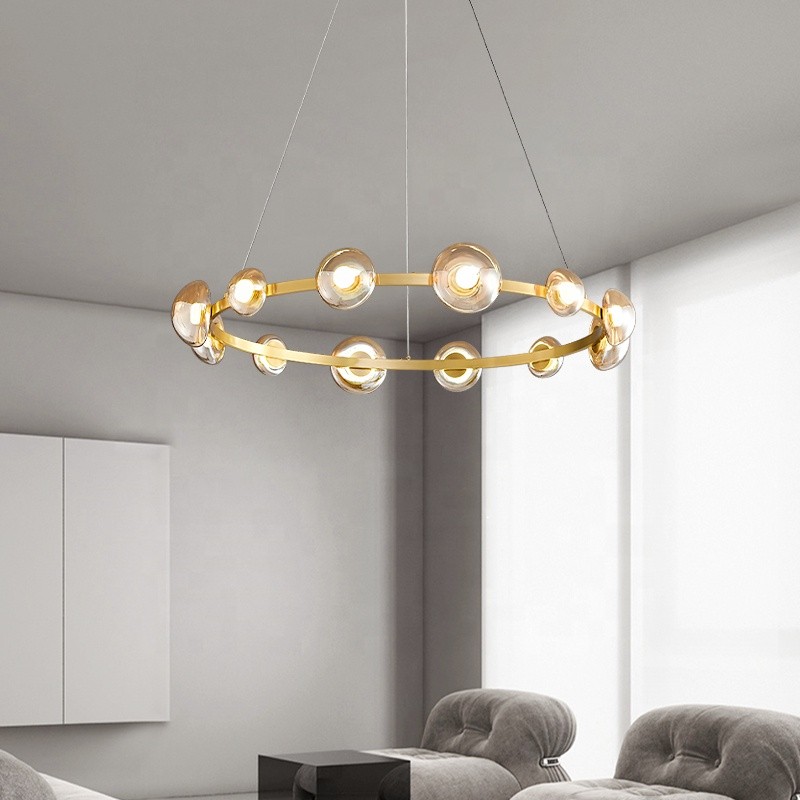Smoked Manufacturer - Glass Ball Iron Pendant Light