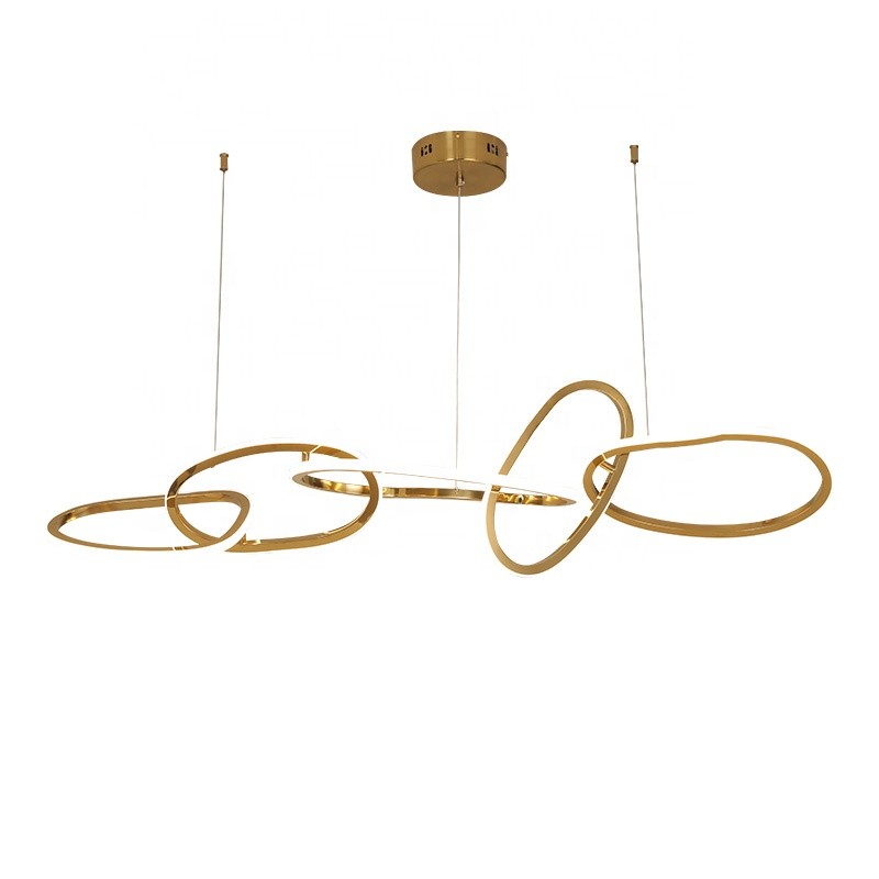 Ring Pendant Supplier - Gold Stainless Steel Ceiling Light