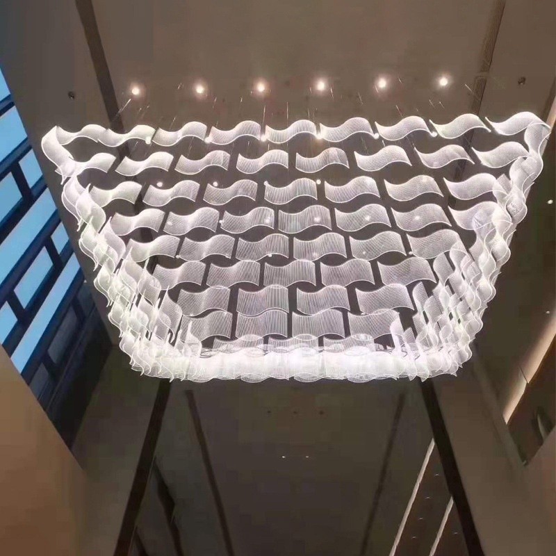 Acrylic Chandelier Supplier - Wave Design Non-standard Lighting